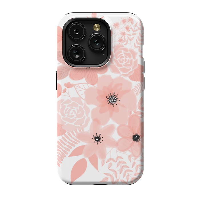 iPhone 15 Pro StrongFit Peach flowers by Jms