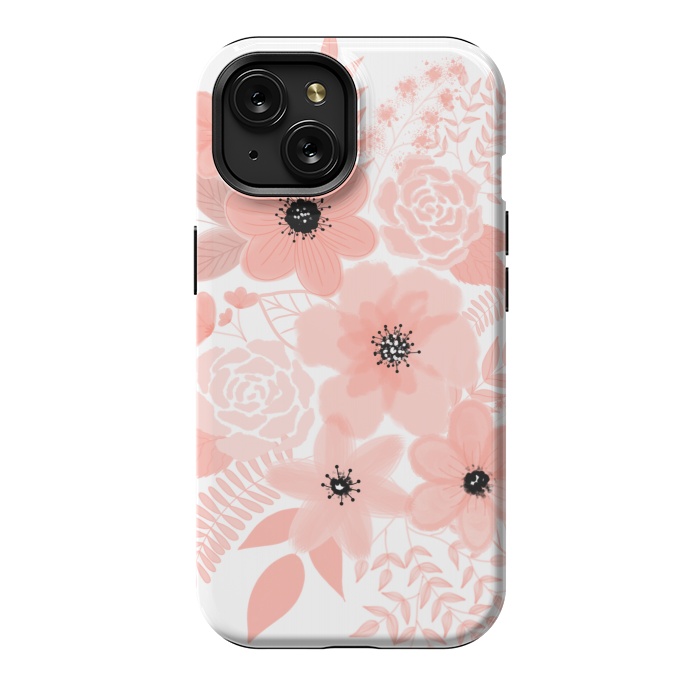 iPhone 15 StrongFit Peach flowers by Jms