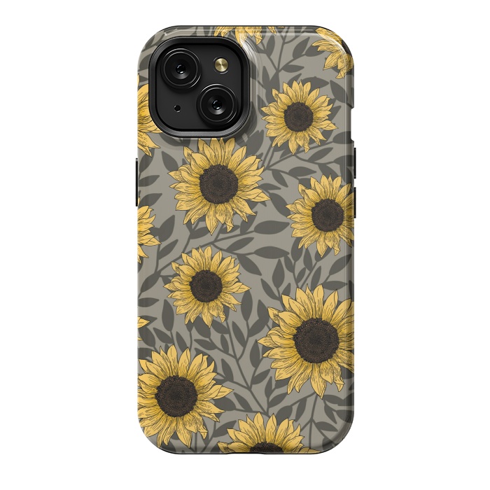 iPhone 15 StrongFit Sunflowers. by Jms