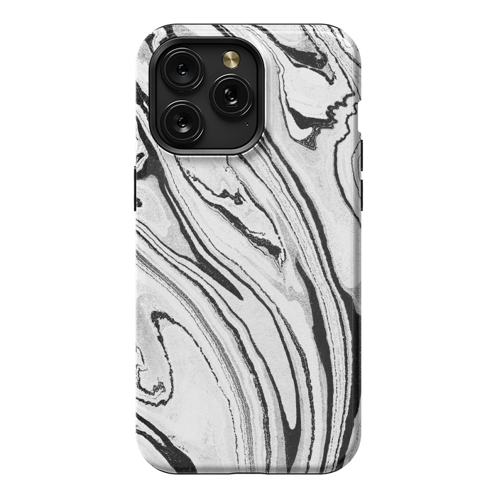 iPhone 15 Pro Max StrongFit Minimal painted marble stripes by Oana 