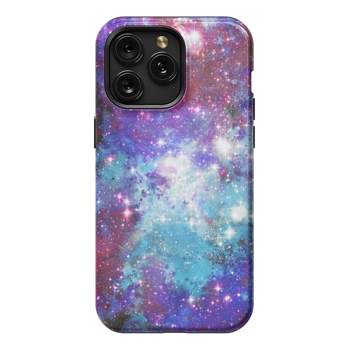 iPhone 15 Pro Max StrongFit Purple violet starry galaxy by Oana 