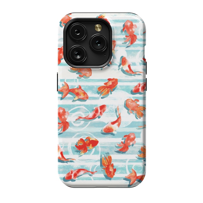 iPhone 15 Pro StrongFit Watercolor Goldfish  by Tigatiga