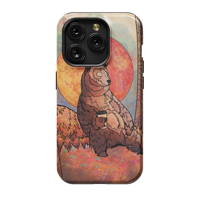 iPhone 15 Pro StrongFit The relaxing bear by Steve Wade (Swade)