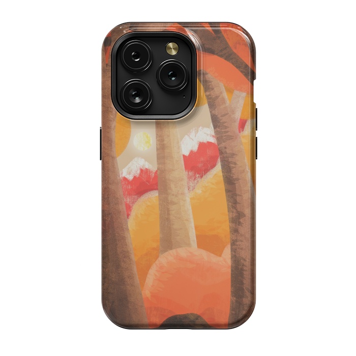 iPhone 15 Pro StrongFit The autumn orange forest by Steve Wade (Swade)