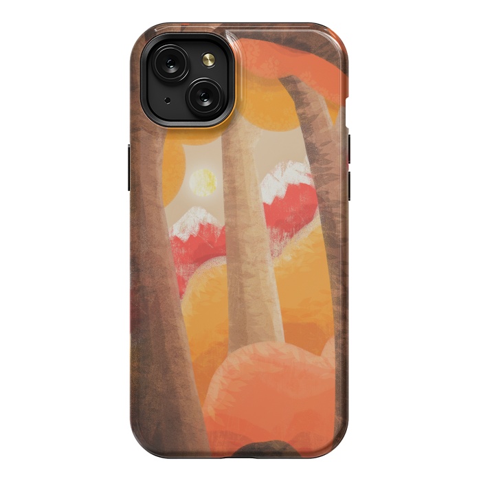 iPhone 15 Plus StrongFit The autumn orange forest by Steve Wade (Swade)