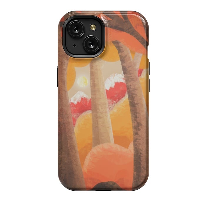 iPhone 15 StrongFit The autumn orange forest by Steve Wade (Swade)