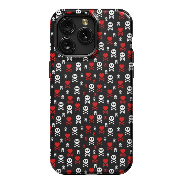 iPhone 15 Pro Max StrongFit Skull Heart by TMSarts