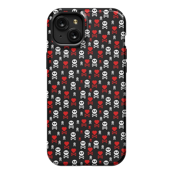 iPhone 15 Plus StrongFit Skull Heart by TMSarts