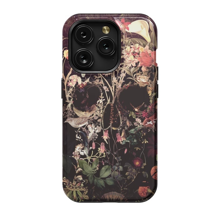 iPhone 15 Pro StrongFit Bloom Skull by Ali Gulec