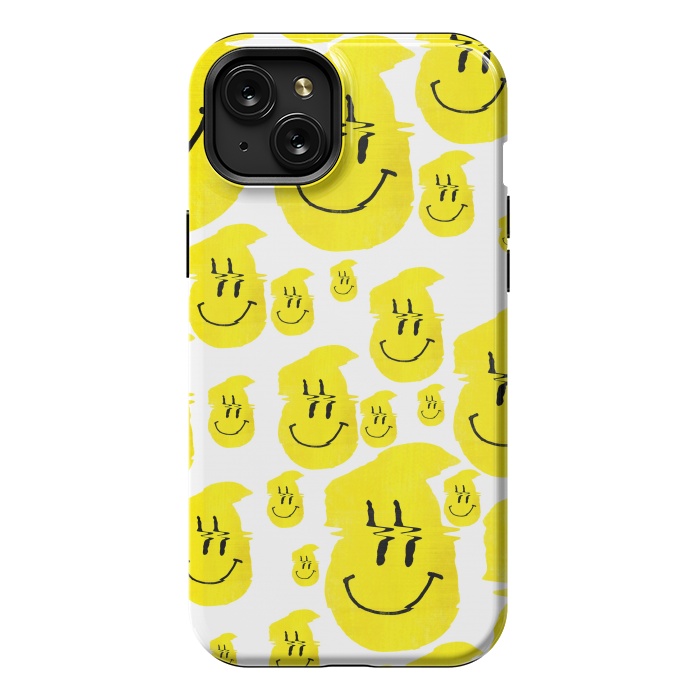 iPhone 15 Plus StrongFit Glitch Smiley by Ali Gulec
