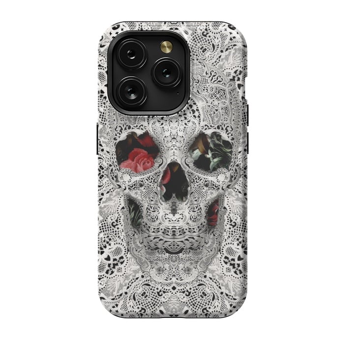 iPhone 15 Pro StrongFit Lace Skull 2 by Ali Gulec