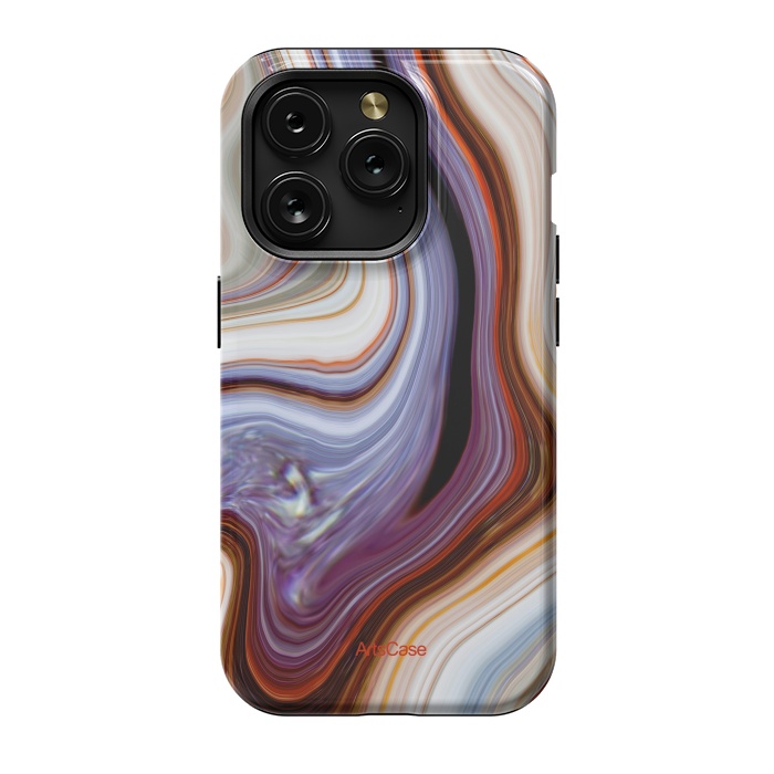 iPhone 15 Pro StrongFit Brown Marble Pattern by ArtsCase