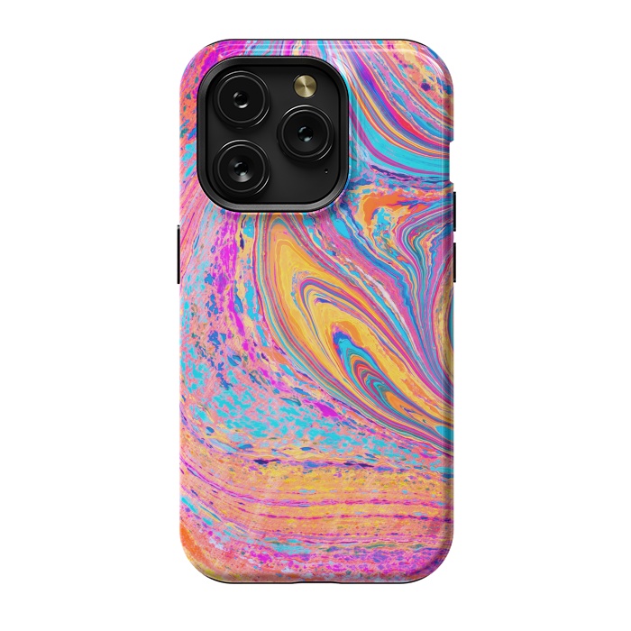iPhone 15 Pro StrongFit Colorful Marbling Artwork by ArtsCase
