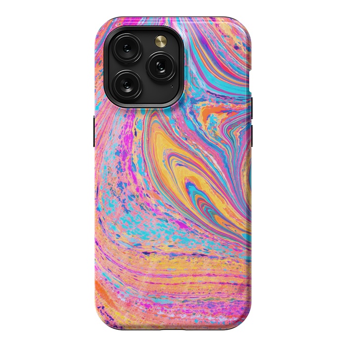 iPhone 15 Pro Max StrongFit Colorful Marbling Artwork by ArtsCase