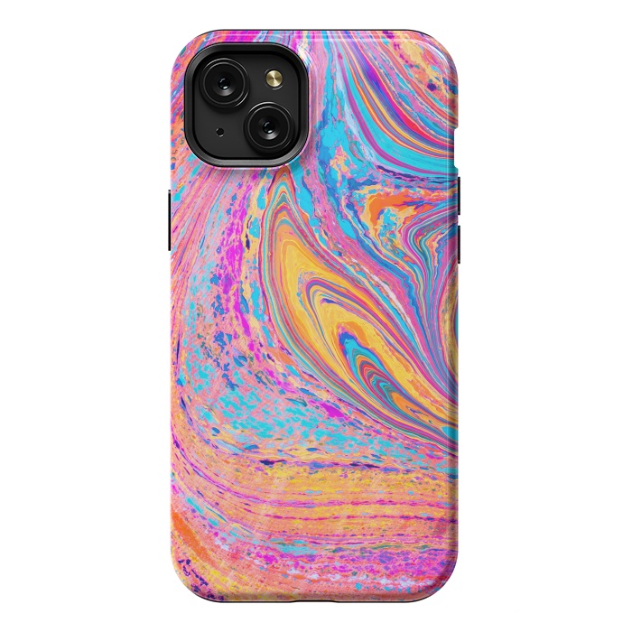 iPhone 15 Plus StrongFit Colorful Marbling Artwork by ArtsCase