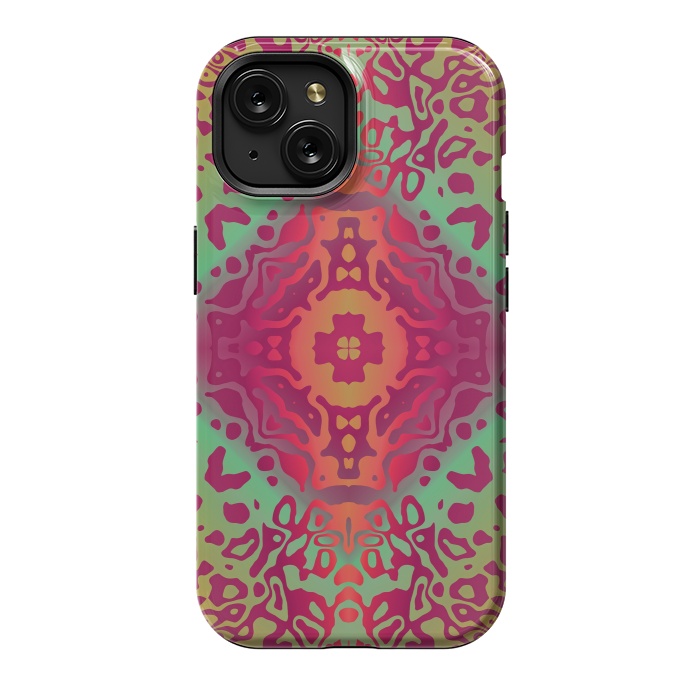 iPhone 15 StrongFit Colorful Mandalas by ArtsCase