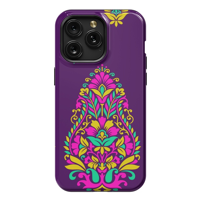iPhone 15 Pro Max StrongFit Purple Ethnic Mandalas by ArtsCase