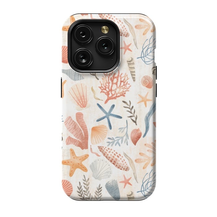 iPhone 15 Pro StrongFit Vintage Seashells by Noonday Design