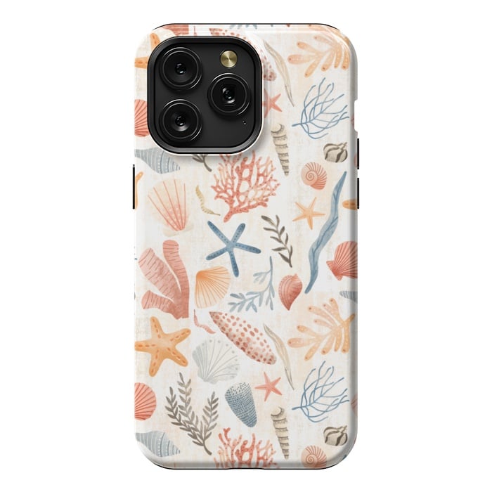 iPhone 15 Pro Max StrongFit Vintage Seashells by Noonday Design
