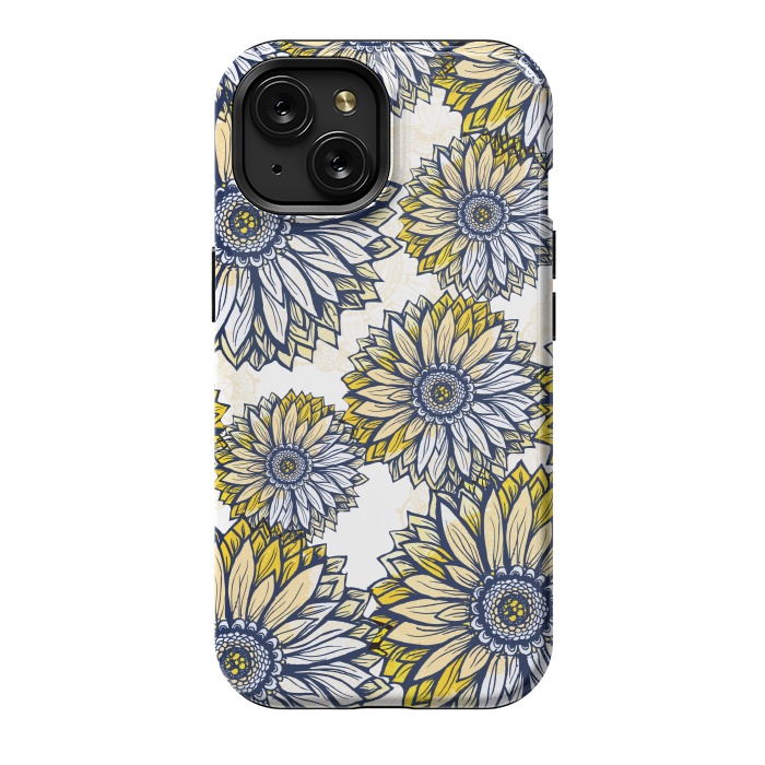 iPhone 15 StrongFit Happy Sunflowers by Rose Halsey