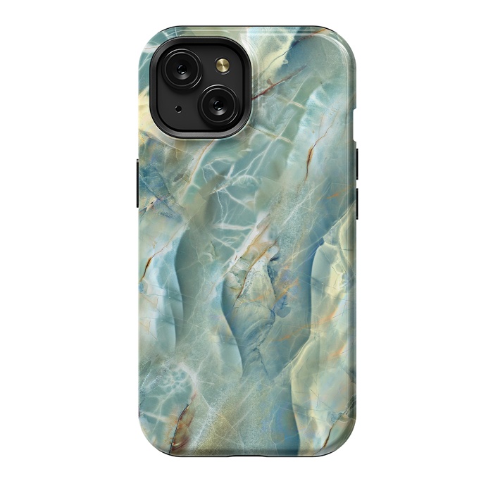 iPhone 15 StrongFit Green Marble Design by ArtsCase