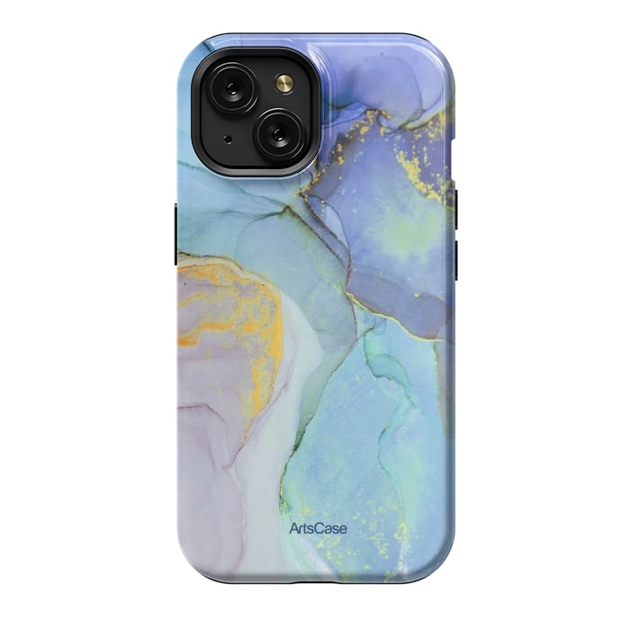 iPhone 15 StrongFit Ink Paint Abstract Marble by ArtsCase