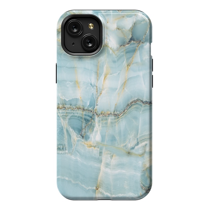 iPhone 15 Plus StrongFit Marble Gold Grunge I by ArtsCase