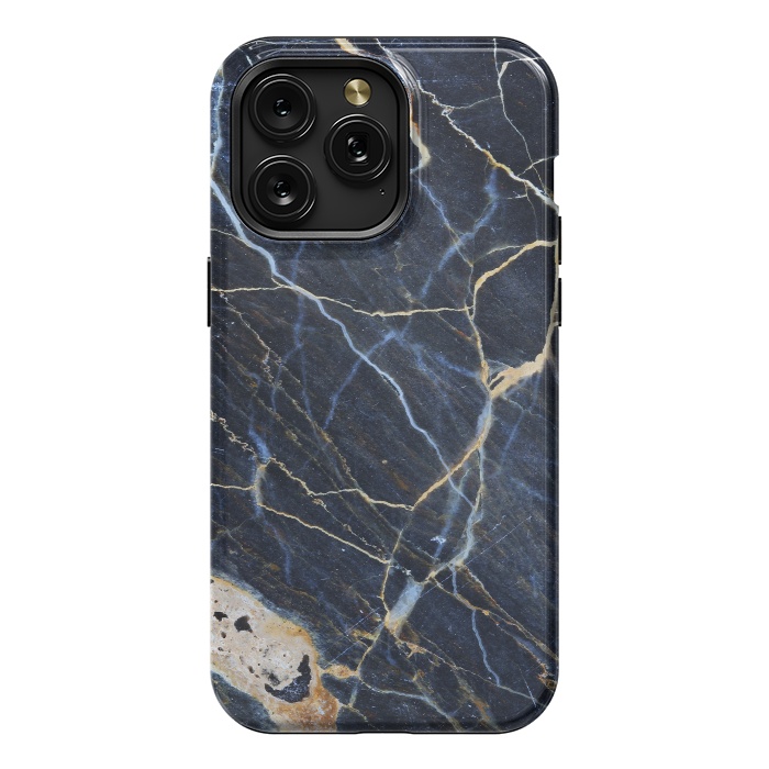 iPhone 15 Pro Max StrongFit Structure Marble of Dark Gray Blue by ArtsCase