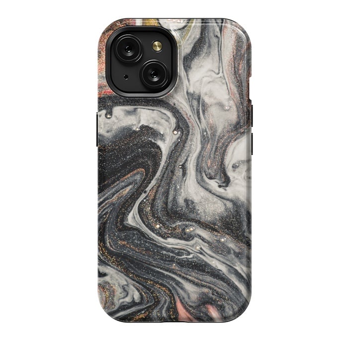 iPhone 15 StrongFit Swirls of Marble and The Ripples of Agate by ArtsCase