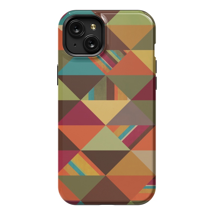 iPhone 15 Plus StrongFit Autumn Triangles by Noonday Design