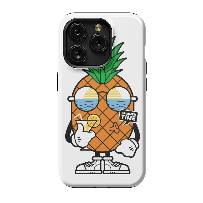 iPhone 15 Pro StrongFit Pineapple Summer by Afif Quilimo