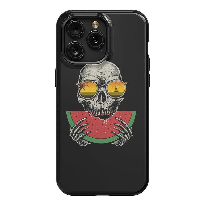 iPhone 15 Pro Max StrongFit Watermelon Skull by Afif Quilimo