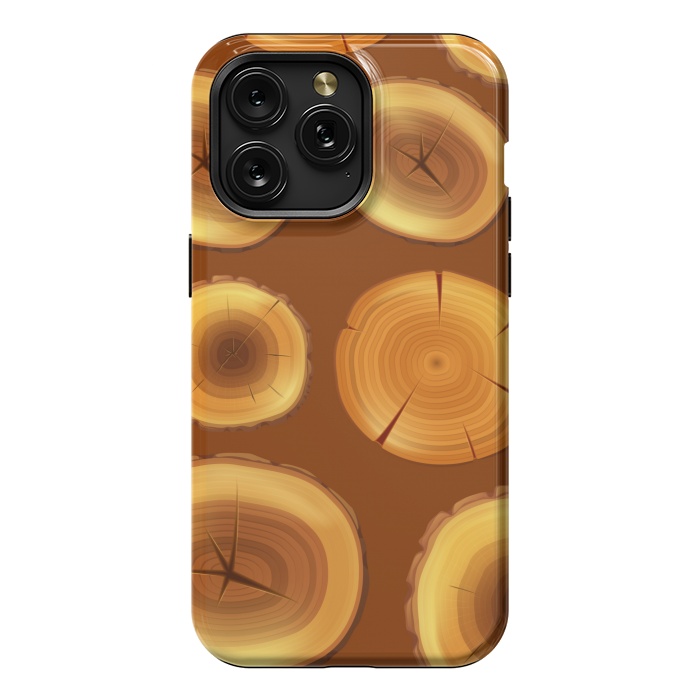 iPhone 15 Pro Max StrongFit wooden trunk pattern by MALLIKA