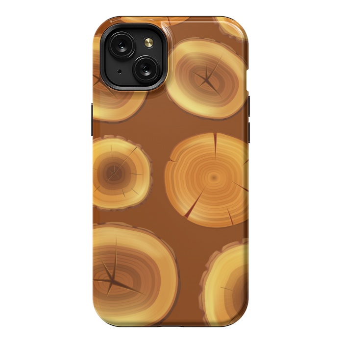 iPhone 15 Plus StrongFit wooden trunk pattern by MALLIKA