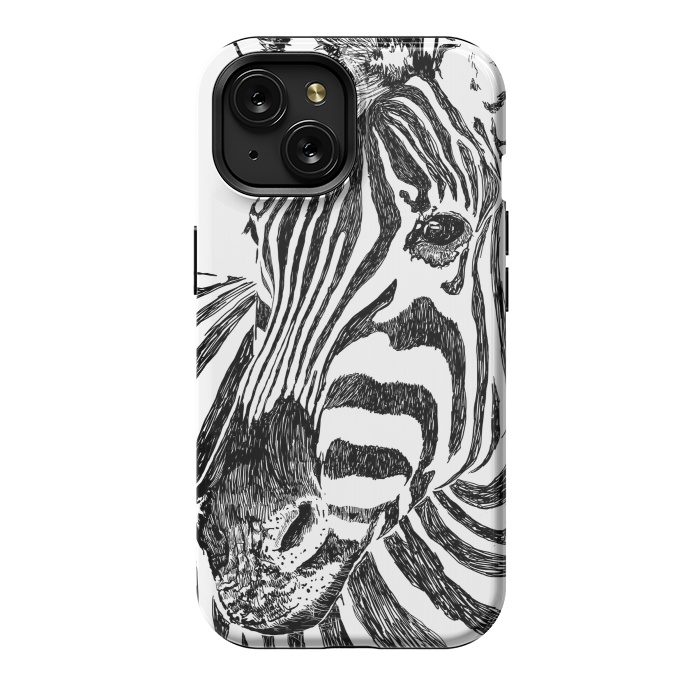 iPhone 15 StrongFit Zebra by Uma Prabhakar Gokhale