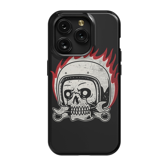 iPhone 15 Pro StrongFit Skull Biker by Afif Quilimo