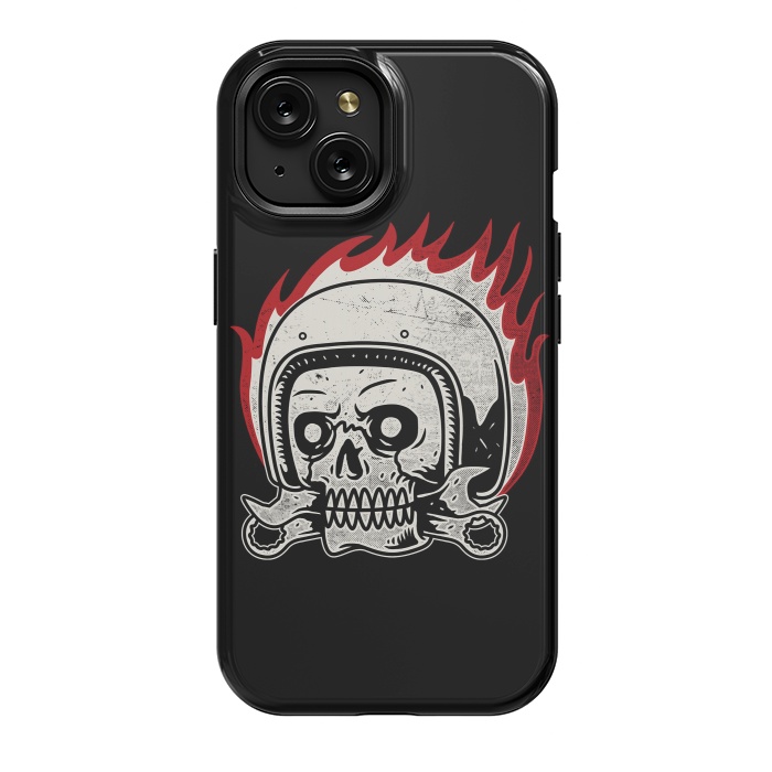 iPhone 15 StrongFit Skull Biker by Afif Quilimo