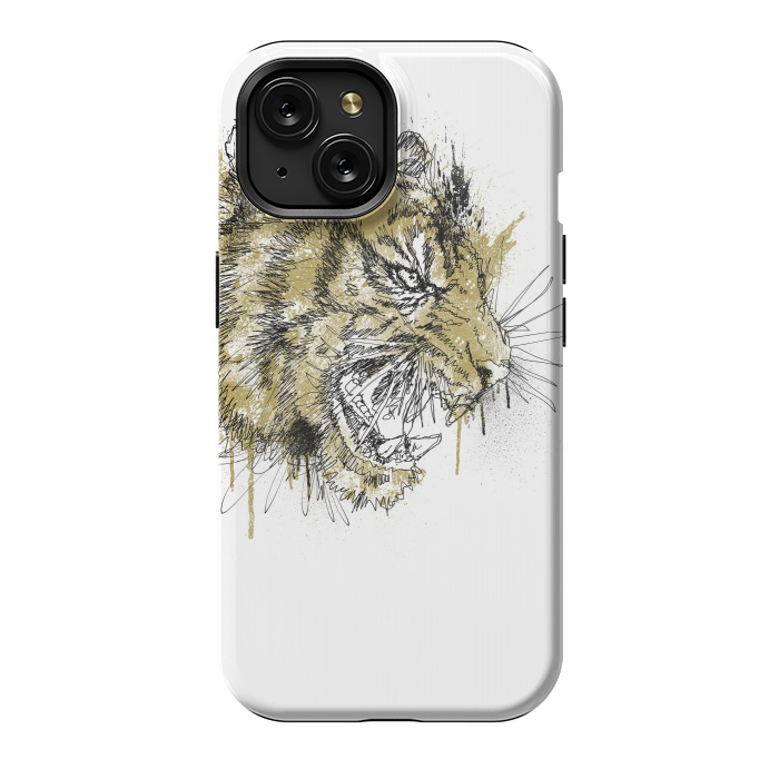 iPhone 15 StrongFit Tiger Roar Scratch by Afif Quilimo