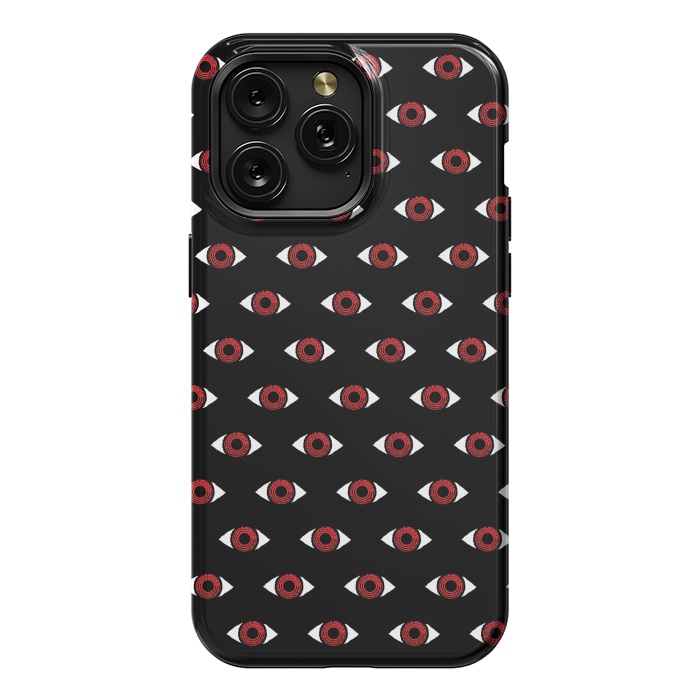 iPhone 15 Pro Max StrongFit Red eye pattern by Laura Nagel