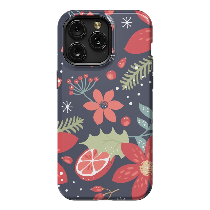iPhone 15 Pro Max StrongFit Floral Seamless Pattern for Christmas by ArtsCase
