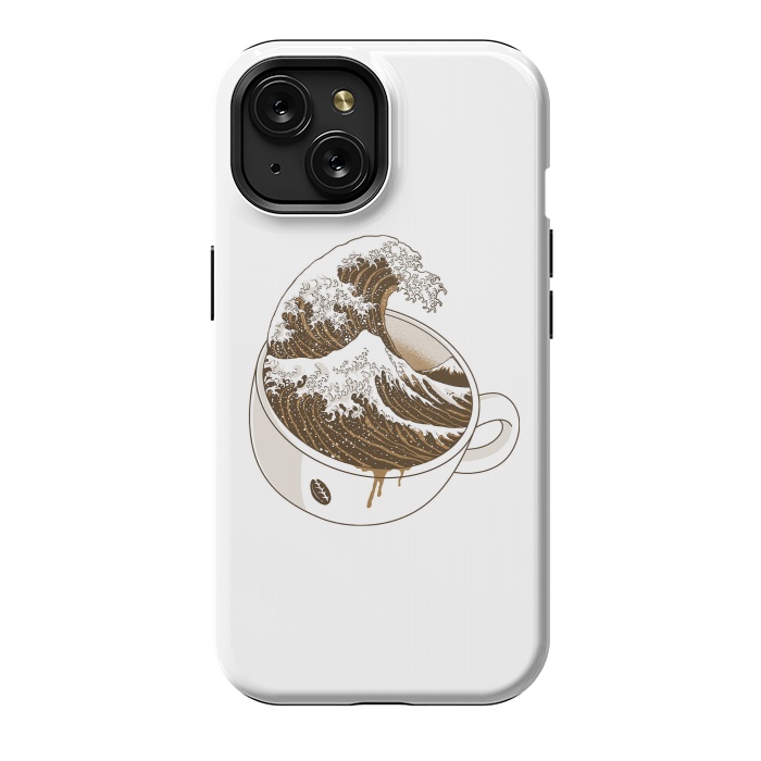 iPhone 15 StrongFit The Great Wave off Coffee by Afif Quilimo