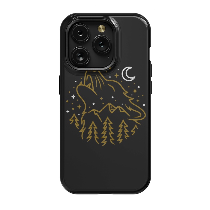 iPhone 15 Pro StrongFit Wolf Howling by Afif Quilimo