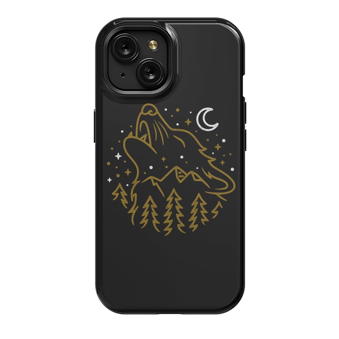 iPhone 15 StrongFit Wolf Howling by Afif Quilimo