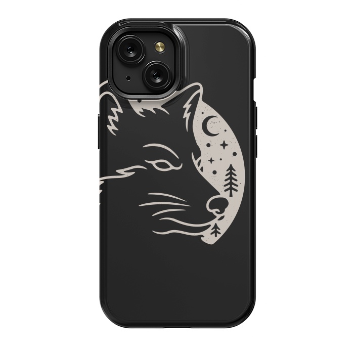 iPhone 15 StrongFit Wolf Moon by Afif Quilimo