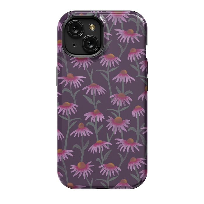 iPhone 15 StrongFit Echinacea Flowers by Tishya Oedit