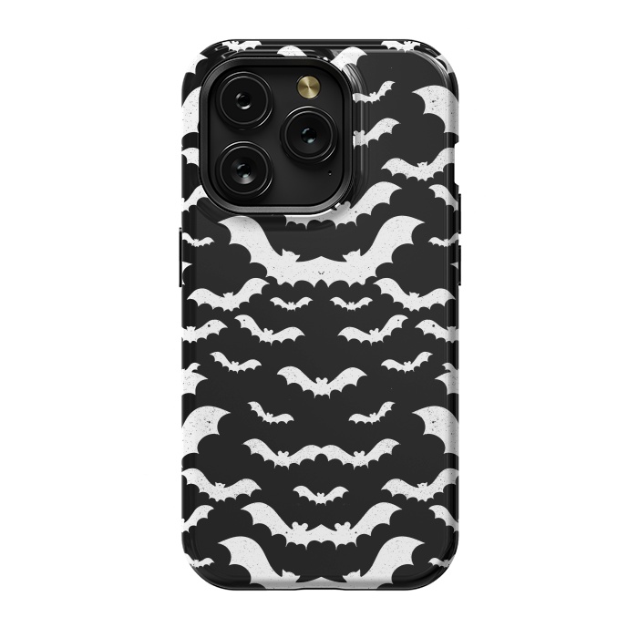 iPhone 15 Pro StrongFit Spooky bats Halloween pattern by Oana 