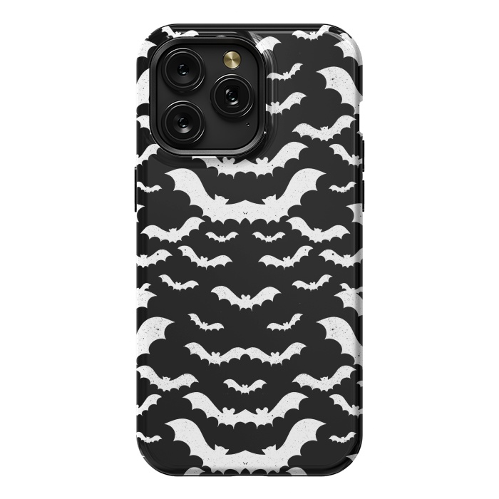 iPhone 15 Pro Max StrongFit Spooky bats Halloween pattern by Oana 