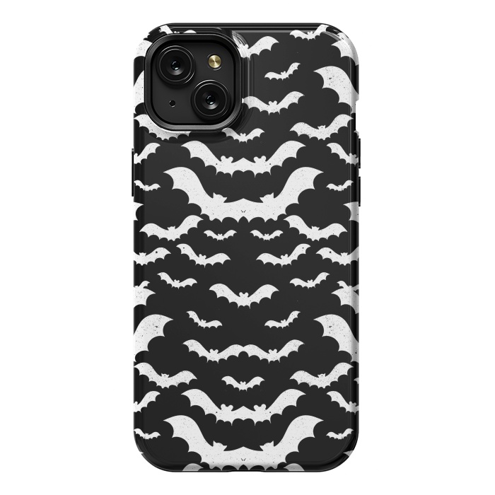 iPhone 15 Plus StrongFit Spooky bats Halloween pattern by Oana 