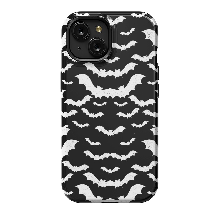 iPhone 15 StrongFit Spooky bats Halloween pattern by Oana 