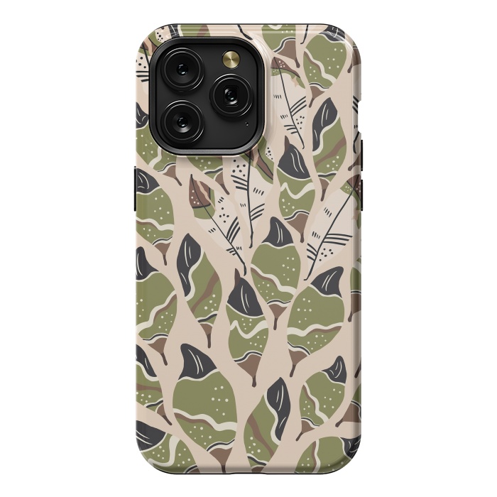 iPhone 15 Pro Max StrongFit Feather bohemian green by Mmartabc